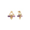GEK24-1 Goldohrringe aus der Gelato-Kollektion mit Amethyst