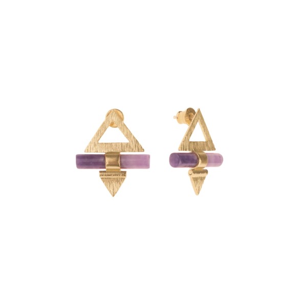 GEK24-1 Goldohrringe aus der Gelato-Kollektion mit Amethyst