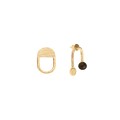 GEK24-2 Goldene Onyx-Ohrringe aus der Gelato-Kollektion im Boho-Stil