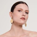 Goldene Creolen an Ohrsteckern aus der Moon-Kollektion MOK41-1 ORSKA