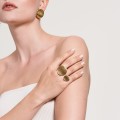 Großer, vergoldeter Ring aus der Rudno-Kollektion