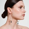 Elegante Creolen mit Perlen und Onyx aus der Parer PRK38-7 ORSKA Kollektion