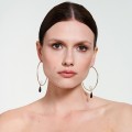 Creolen aus Perlen und Onyx aus der Parer-Kollektion PRK38-7 ORSKA Jewelry