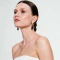 Vergoldete Ohrringe mit länglichem Onyx aus der Parer-Kollektion PRK44-1 ORSKA