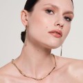 Elegante, goldene Halskette aus der New Stone NSN56-2 ORSKA Kollektion