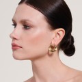 Vergoldete runde Ohrringe aus der New Stone NSK28-1 ORSKA Kollektion