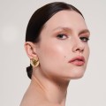 Künstlerische, vergoldete, runde Ohrringe aus der New Stone NSK28-1 ORSKA Kollektion