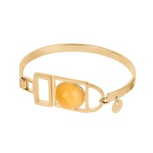 Geometrisches, vergoldetes Bernsteinarmband aus der Baltica Kollektion