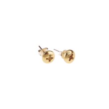 Goldene Ohrstecker mit Schraubverschluss aus der Machina Kollektion