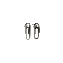 Silberne Ohrstecker mit Büroklammern aus der Machina Kollektion
