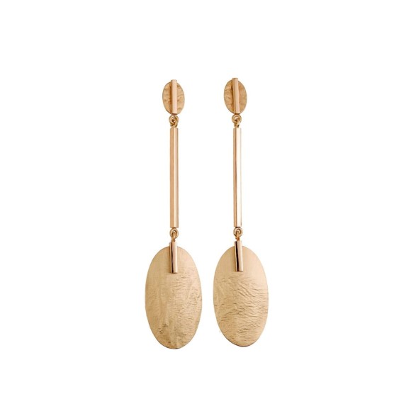 Lange goldene Ohrringe aus der Moon-Kollektion – ORSKA-Schmuck