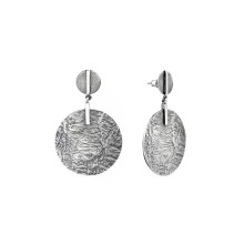 Silberne Creolen-Ohrstecker aus der Moon Kollektion