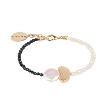 Zartes Onyx- und Perlenarmband aus der Parer Kollektion