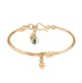 Vergoldetes Beeren- und Aquamarin-Armband