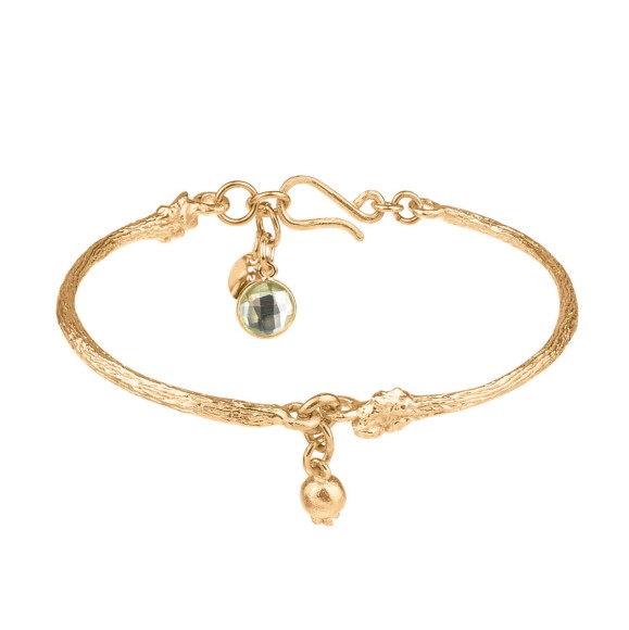 Vergoldetes Beeren- und Aquamarin-Armband