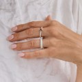 Handgefertigter Silberring aus der Verum-Kollektion