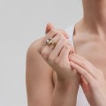 Künstlerischer Ring mit Kristallen aus der Soda SP31-1 ORSKA Kollektion
