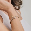 Doppeltes Armband aus Natursteinen mit Birkenblütenanhängern