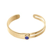 Starres, goldenes Lapislazuli-Armband aus der Orini Kollektion