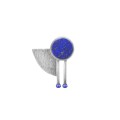 Asymetryczny srebrny pin z lapis lazuli z kolekcji Orini