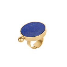 Goldener Ring mit spektakulärem Lapislazuli aus der OriniKollektion
