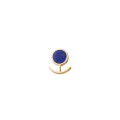 Pozłacany pin z lapis lazuli "Księżyc w nowiu" z kolekcji Orini
