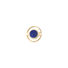 Goldene Lapislazuli-Anstecknadel „Fullmond“ aus der Orini Kollektion