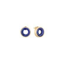 Vergoldete Lapislazuli-Ring-Ohrringe aus der Orini Kollektion