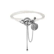 Doppeltes Perlenarmband mit Silberverschluss aus der Soda Kollektion