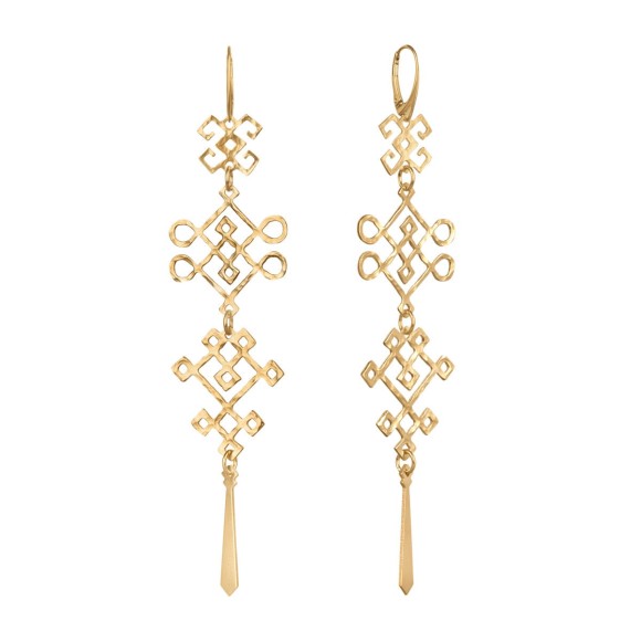 Hängende, kunstvolle Ohrringe aus der Eternal Kollektion von ORSKA Jewelry