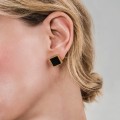 Feine, vergoldete Onyx-Ohrringe aus der Parer-Kollektion