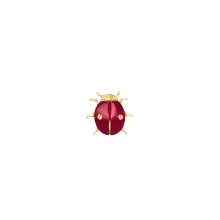 Rote Marienkäfer-Anstecknadel aus der Plantis Kollektion
