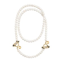 Künstlerische Perlenarmband-Halskette mit Kristallanhängern aus der Soda Kollektion