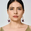 Amaranth-Ohrringe in Form einer Fuchsienblüte aus der Plantis-Kollektion - PLK56-1 ORSKA-Schmuck