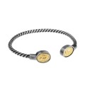 Silbernes, starres Armband mit einem Steinbock aus der Semios-Kollektion SMA66-1