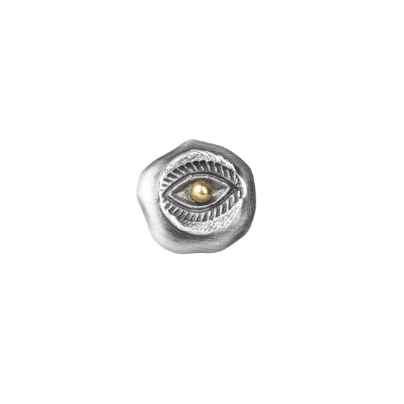 Silberner Pin mit Augensymbol aus der Semios SMB19-1 Kollektion