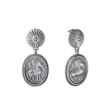 Silberohrringe mit Pegasus aus der Semios Kollektion