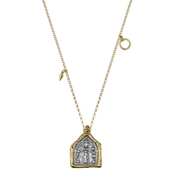 Lange vergoldete Halskette mit dekorativem Anhänger aus der Semios SMN52-1 Kollektion - ORSKA Schmuck