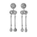Lange Silberohrringe mit Medialonfragmenten aus der Semios SMK78-1-Kollektion - ORSKA-Schmuck