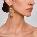 Vergoldete Ohrringe mit Medaillonfragmenten aus der Semios SMK56-1 Kollektion - ORSKA Schmuck