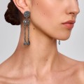 Oxidierte Ohrringe mit Medialonfragmenten aus der Semios SMK78-1-Kollektion - ORSKA-Schmuck