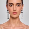 Silberohrringe mit Medialonfragmenten aus der Semios SMK78-1-Kollektion - ORSKA-Schmuck