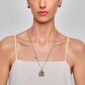 Künstlerische vergoldete Halskette mit dekorativem Anhänger aus der Semios SMN52-1 Kollektion - ORSKA Schmuck
