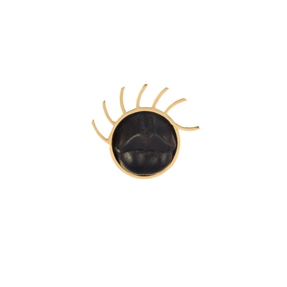 Pin z ustami rzeźbionymi w drewnie z kolekcji Kembali 