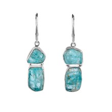 Silberohrringe mit blauen Aquamarinen aus der Aurora Kollection