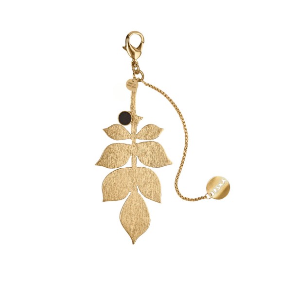 Schlüsselanhänger mit Keramik in Form eines Rosenblattes aus der Monumental-Kollektion