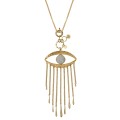 Halskette - Schlüsselanhänger mit augenförmiger Keramik aus der Monumental-Kollektion - ORSKA-Schmuck