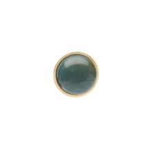 Runder Pin mit dunkelgrünem Jade aus der Guatemala-Kollektion