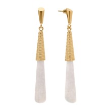 Hängende Ohrringe mit hellem Jadeit aus der Kollektion Guatemala