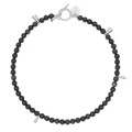 Halskette aus goldenem Obsidian mit silbernen Anhängern aus der Guatemala-Kollektion – ORSKA